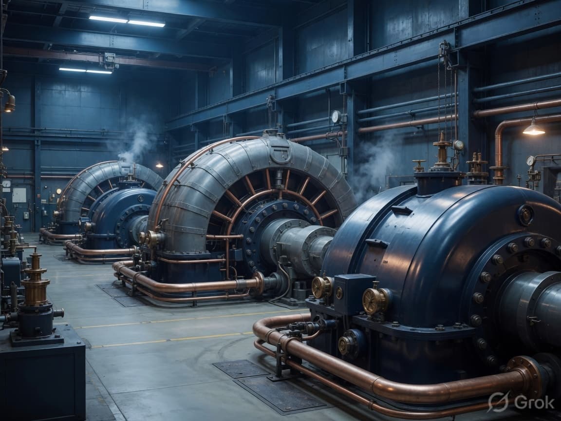 Power generation infrastructure — atmospheric image until Russia site photography is published